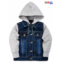 20-731 Куртка для мальчика, 3-6 лет, джинс, серый 20-731 Куртка для мальчика, 3-6 лет, джинс, серый